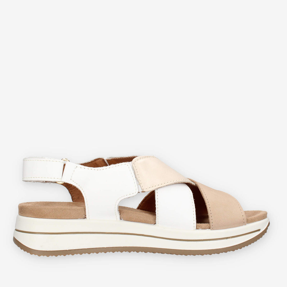 Igi&Co 1174922-PLATINO/BIANCO Sandali beige platino e bianchi da donna