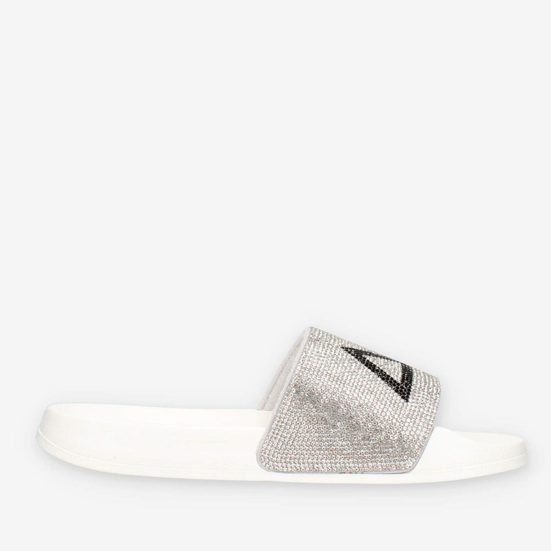 Sun 68 X35205-01BIANCO SLIPPERS LOGO STRASS