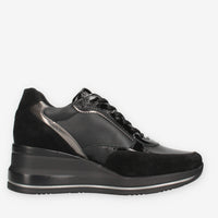 Nero Giardini I514130D-100 Sneakers nere con zeppa
