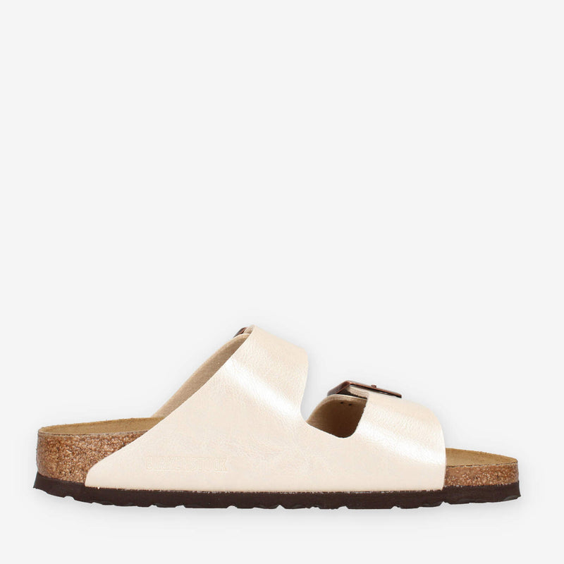 Birkenstock 1009921-PEARL-WHITE Arizona BS Sandali scalzati bassi bianco perla (calzata stretta)