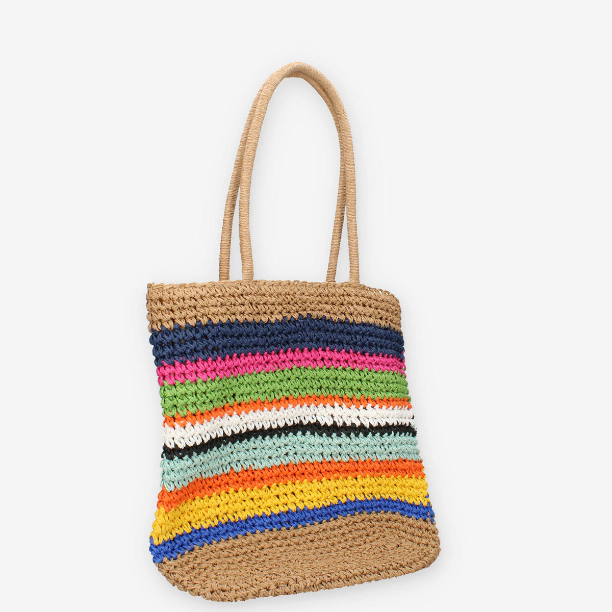 Vivienne D VBB289.MULTI Borsa a spalla in paglia multicolore