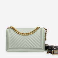 FLAT M_24-OLIVE / LIGHT OTTONE Marc Ellis Borsa a tracolla verde oliva e ottone ottone