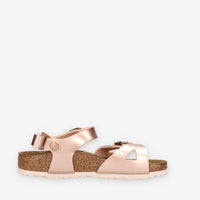 Birkenstock 1029535 Rio HL Kids Sandali rame da bimba (calzata stretta)