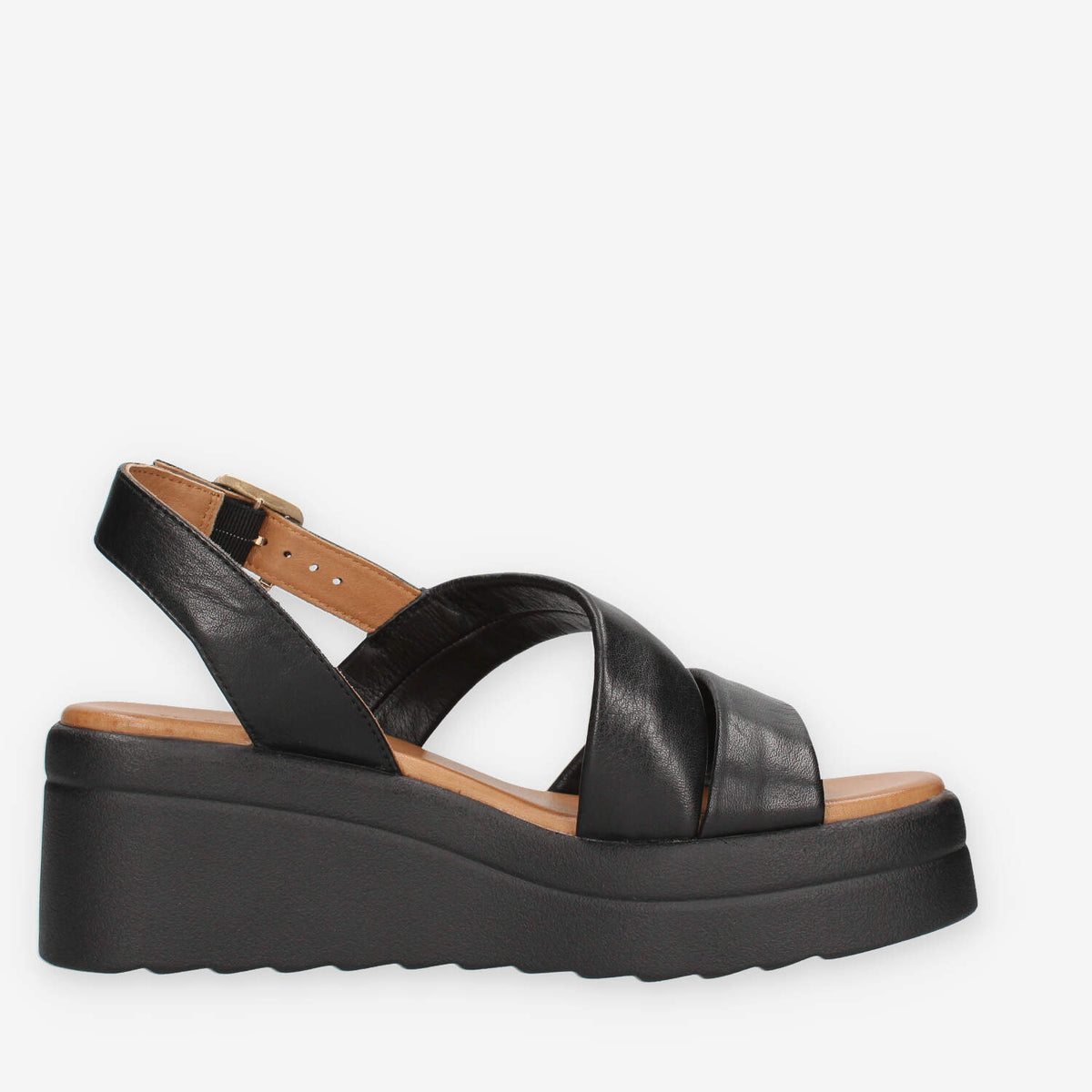 Inuovo A99023-BLACK Sandali neri da donna