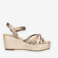Anekke 42371-GOLD Sandali da donna bronzo con zeppa