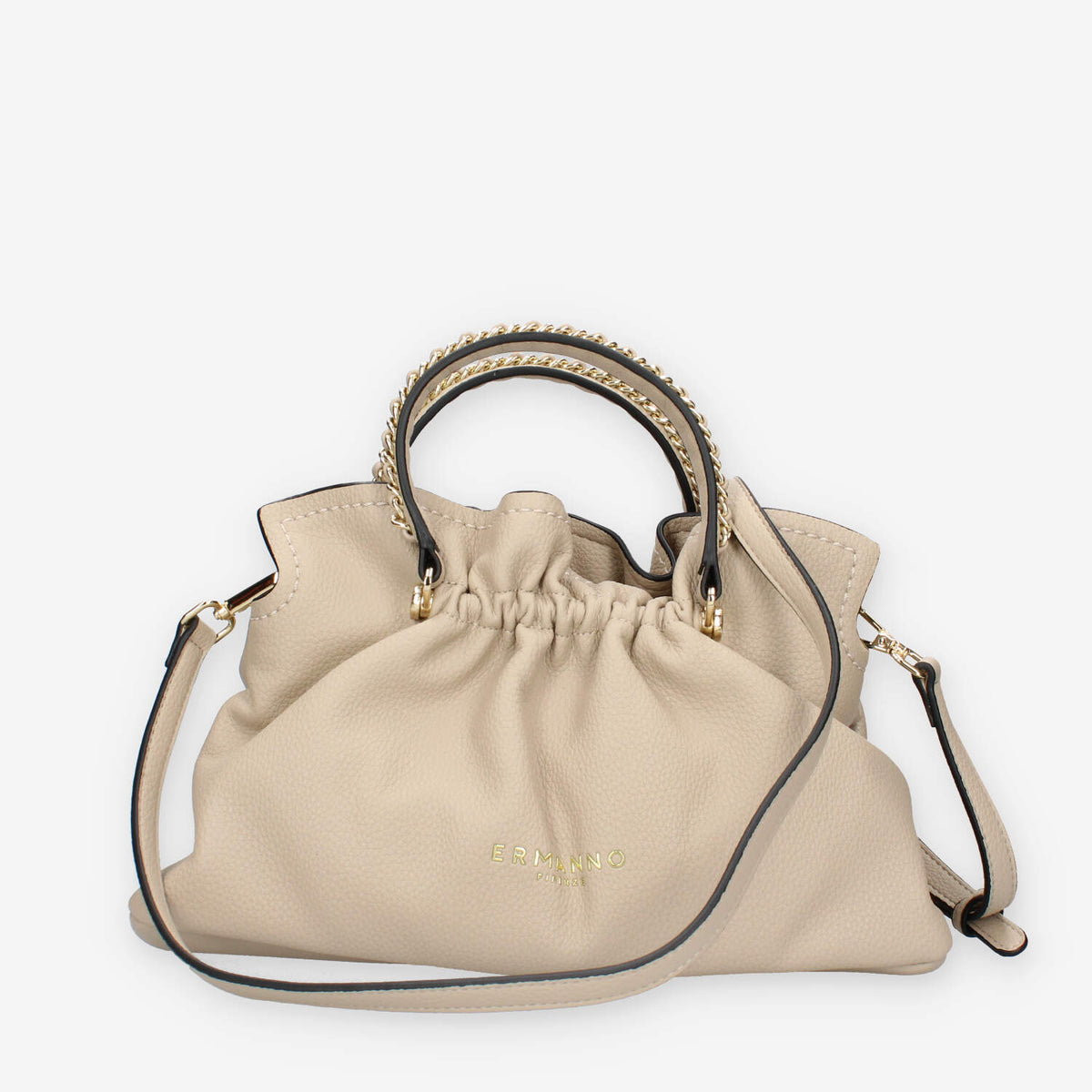 Ermanno Scervino 12401738-BEIGE Octavia Borsa a mano beige a 3 scomparti