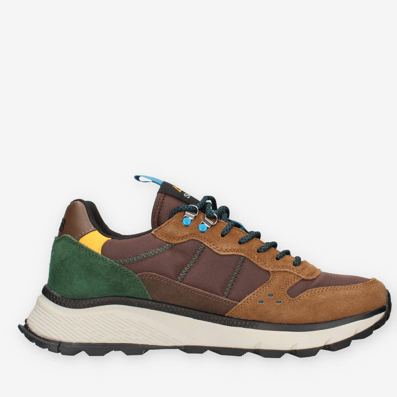 Z44128-08MARRONE Sun 68 Fire and Camping Sneakers marroni da uomo