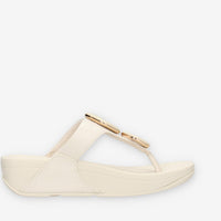 Fit Flop A4T-A99 Lulu Sandali infradito beige in camoscio con pietre effetto marmo