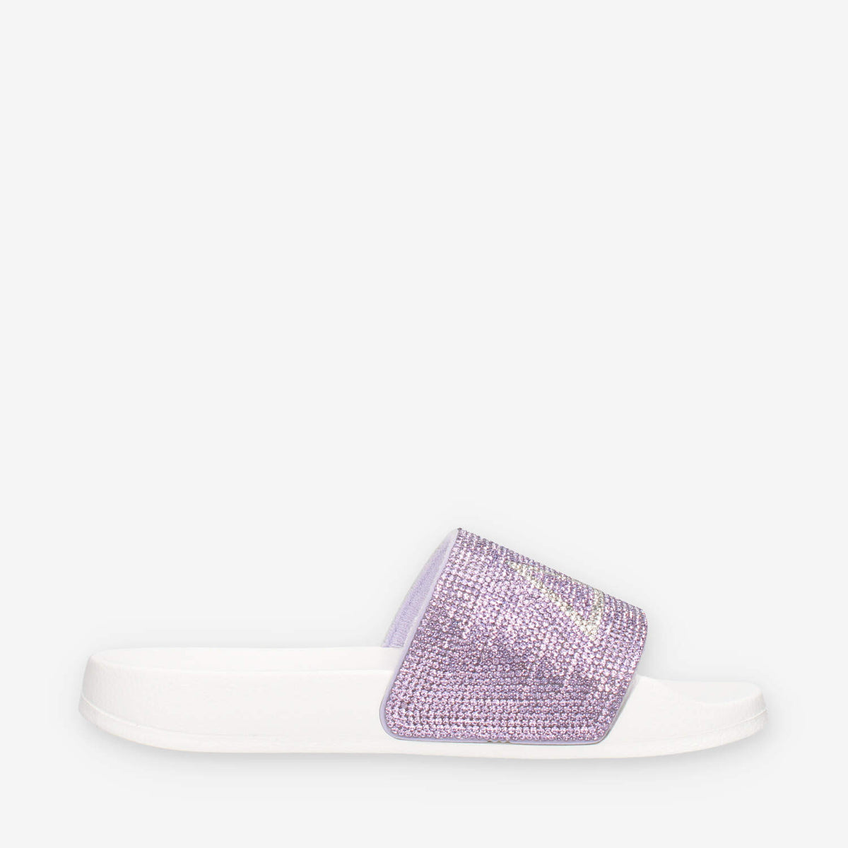 Sun 68 X36411K0124BIANCO/LILLA GIRL'S SLIPPERS STRASS LOGO (KID) Ciabatte bianche da bimba