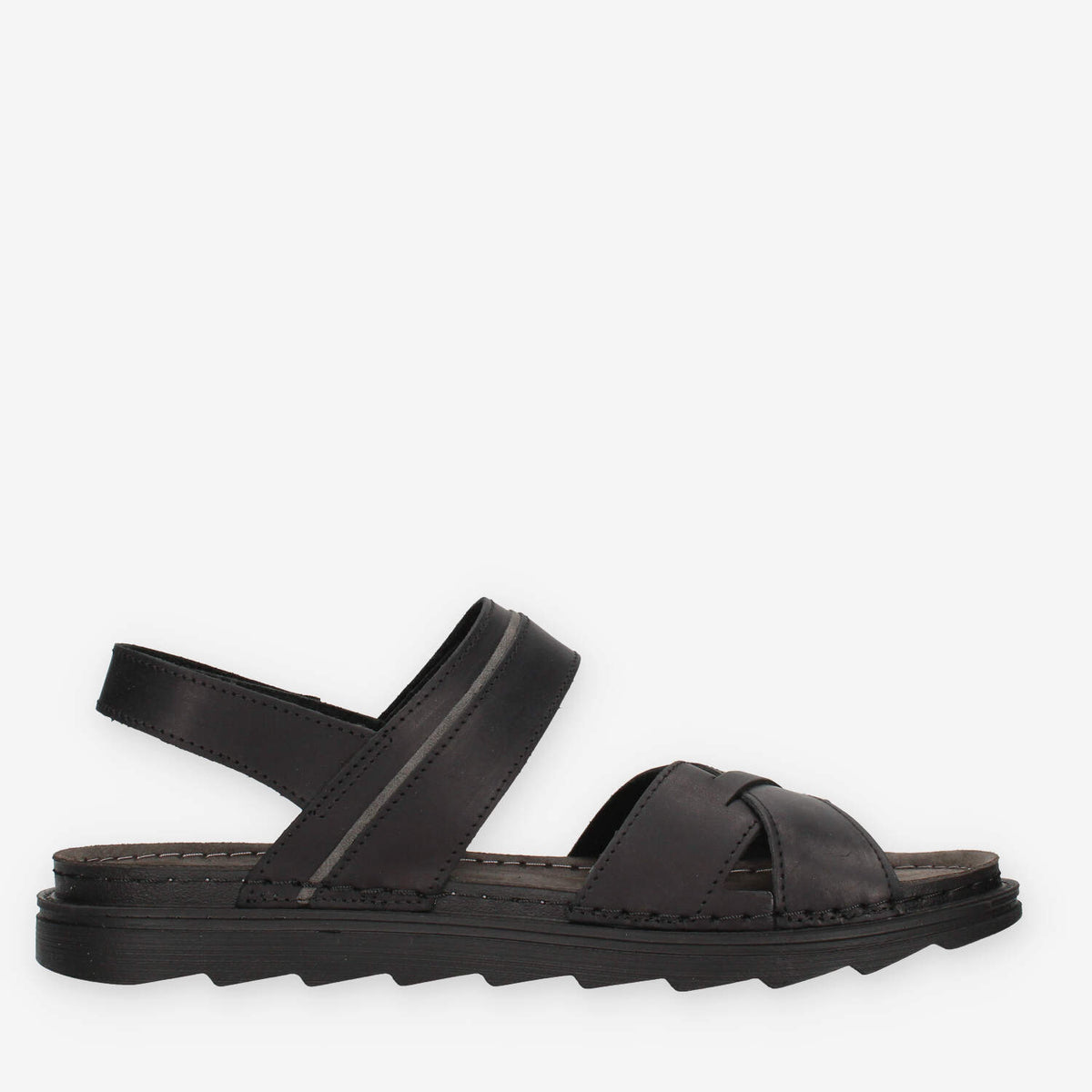 Lumberjack 102268853-TOTAL BLACK ASHER Sandali neri da uomo