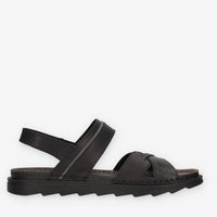 Lumberjack 102268853-TOTAL BLACK ASHER Sandali neri da uomo