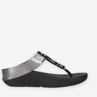 Fit Flop HJ1-B06 Halo Infradito grigi e neri con cristalli applicati