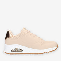 155196-NAT Skechers Uno - Shimmer Away Sneakers beige da donna