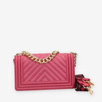 FLAT S_24-CHERRY / GOLD Marc Ellis Borsa a tracolla cherry e oro