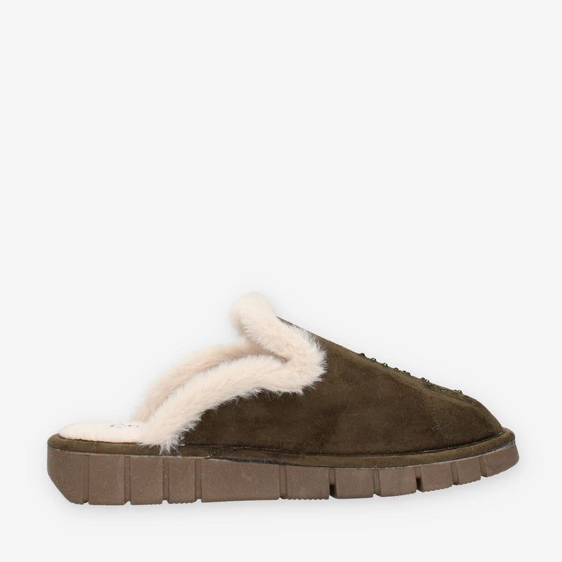 Clia Walk WARM12-VERDE Ciabatte verdi da donna