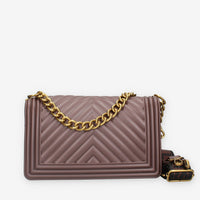 FLAT M_24-CHOCOLATE / LIGHT OTTONE Marc Ellis Borsa a tracolla cioccolata e ottone