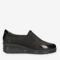 36200A-NERO Valleverde Slip on nere da donna