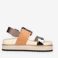 Anekke 42381-423 Sandali da donna cuoio e neri con zeppa