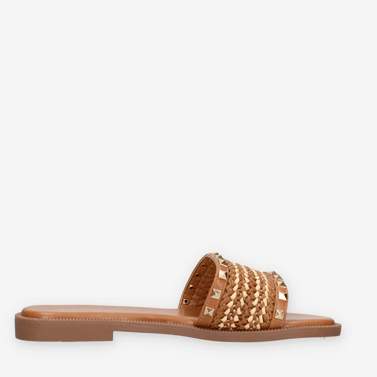 Marina Torres J41243-52-CAMEL Sandali scalzati camel con borchie