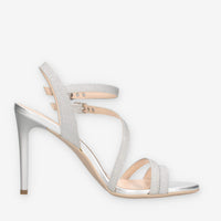Nero Giardini E513181DE-700 Sandali argento da donna con tacco a spillo