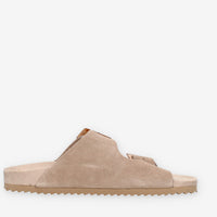 Colors of California HC.BIO56-MUD cow suede bio with two buckles