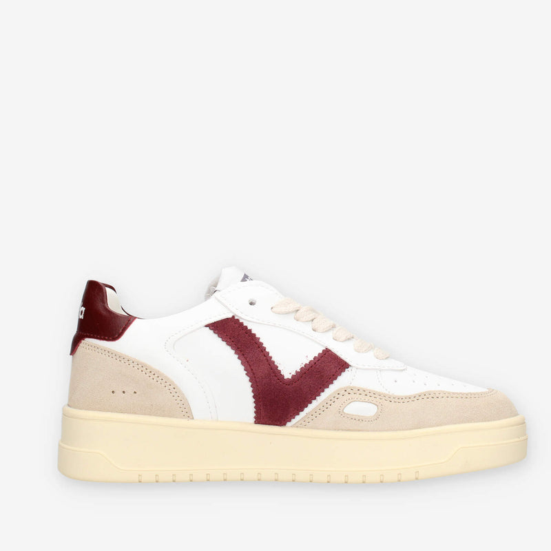 Victoria 1257136-BURDEOS Sneakers bianche e bordeaux da donna