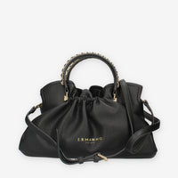 Ermanno Scervino 12401738-BLK Octavia Borsa a mano nera a 3 scomparti