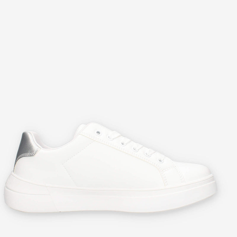 Calvin Klein V3X9-83166-1592X025 Sneaker bassa allacciata bianco/argento