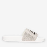 Sun 68 X36211-01BIANCO SLIPPERS STRASS LOGO Ciabatte bianche da donna