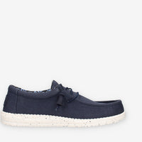 Hey Dude HD.40700-410 Wally Stretch Canvas Slip on blu da uomo