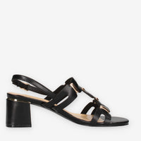 Marina Torres WH6871-BLACK Sandali neri con applicazioni metalliche