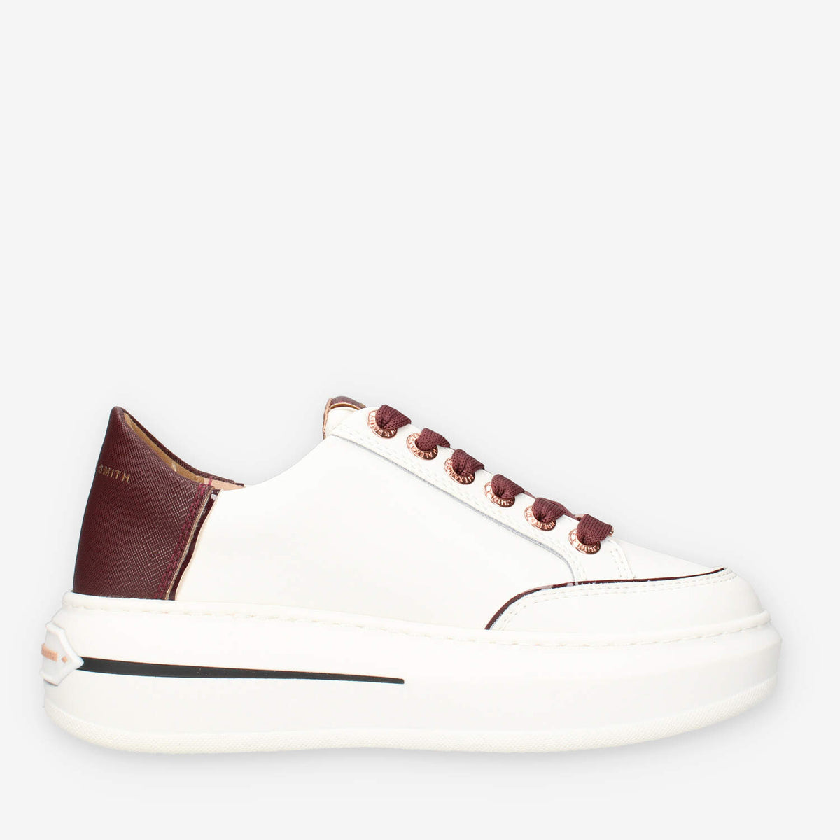 ASBALSW-1806-WDX Alexander Smith Lancaster woman Sneakers bianche e bordeaux da donna