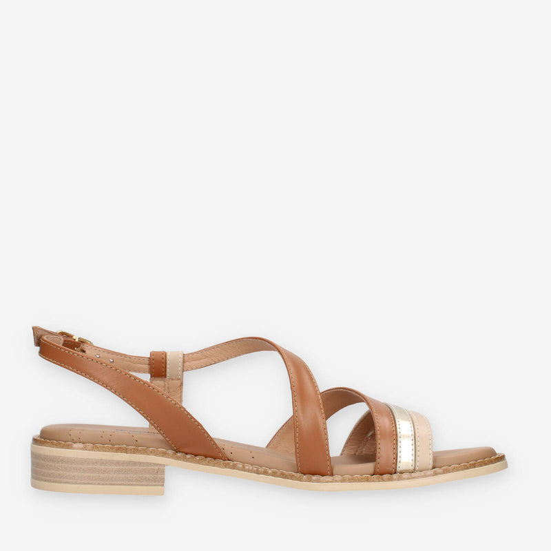 Nero Giardini E513422D-453 Sandali bassi cuoio da donna