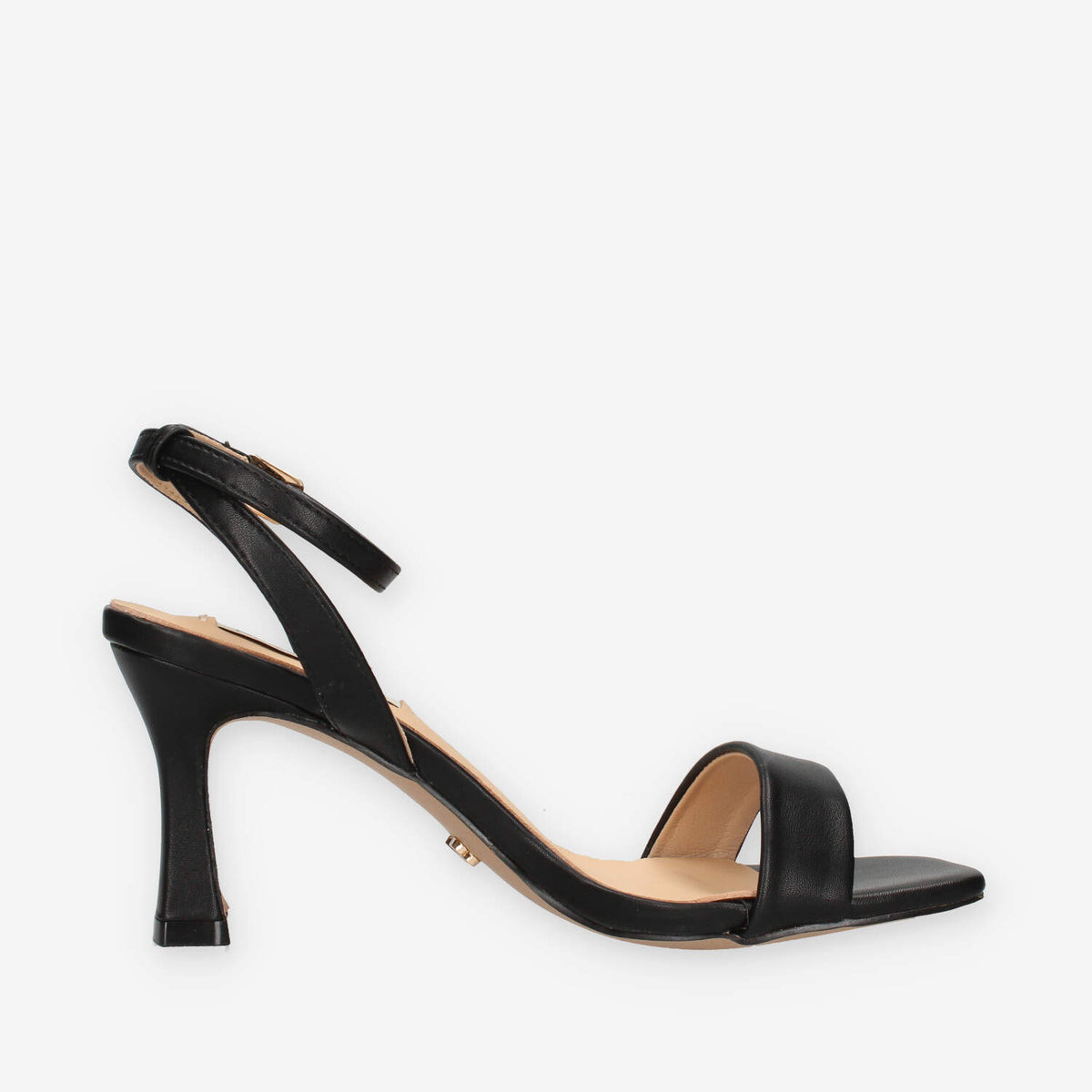 Miabelle MB-146-LIZ-NERO Sandali neri con tacco