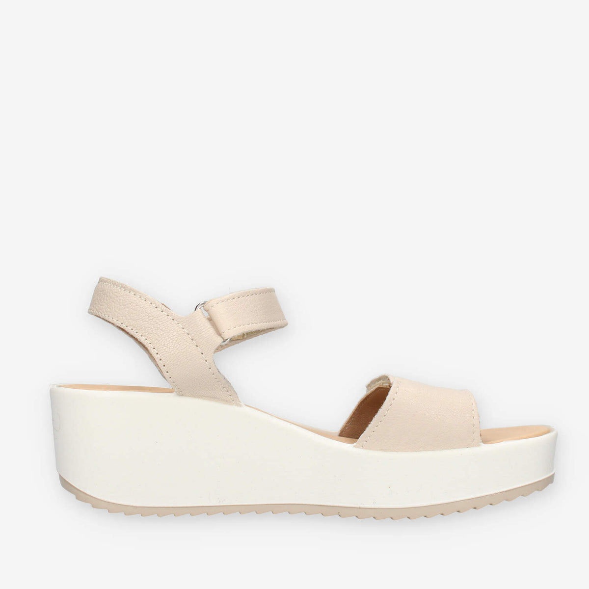 Igi&Co 1161622-PANNA Sandali beige da donna con zeppa