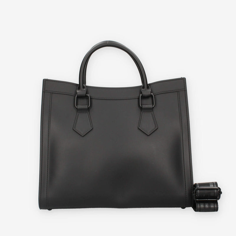 FLAT WOOD M_24-BLACK / BLACK Marc Ellis Borsa a mano nera