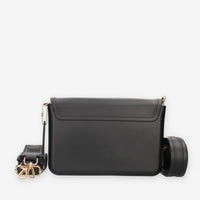 Marc Ellis FLAT BUBLE-BLACK / GOLD Borsa a tracolla nera e oro