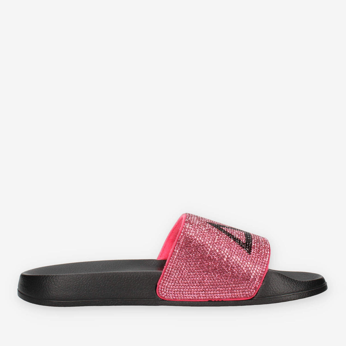 Sun 68 X35205-1162NERO/FUXIA FLUO SLIPPERS LOGO STRASS