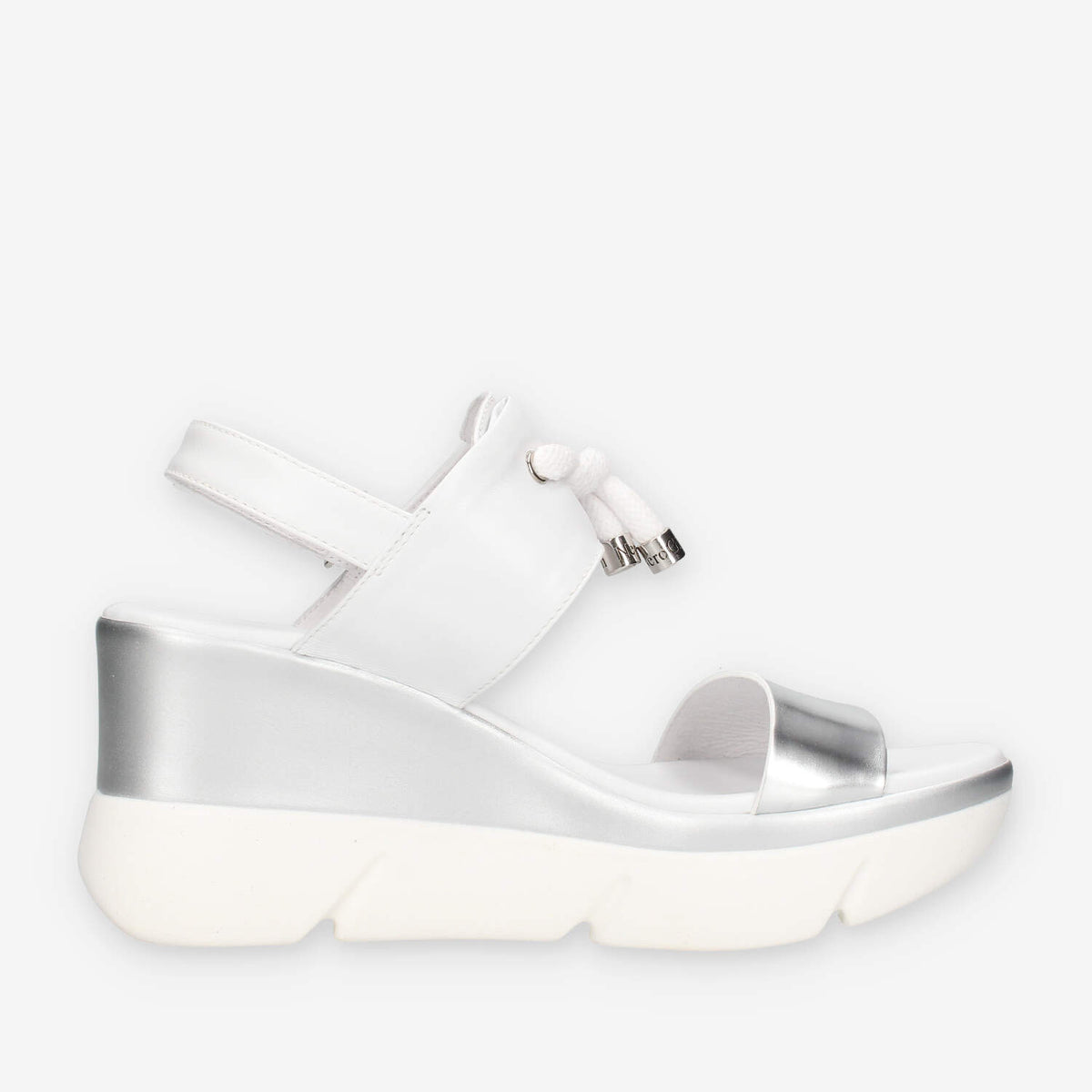 Nero Giardini E616061D-700 Sandali argento e bianchi da donna