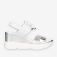 Nero Giardini E616061D-700 Sandali argento e bianchi da donna