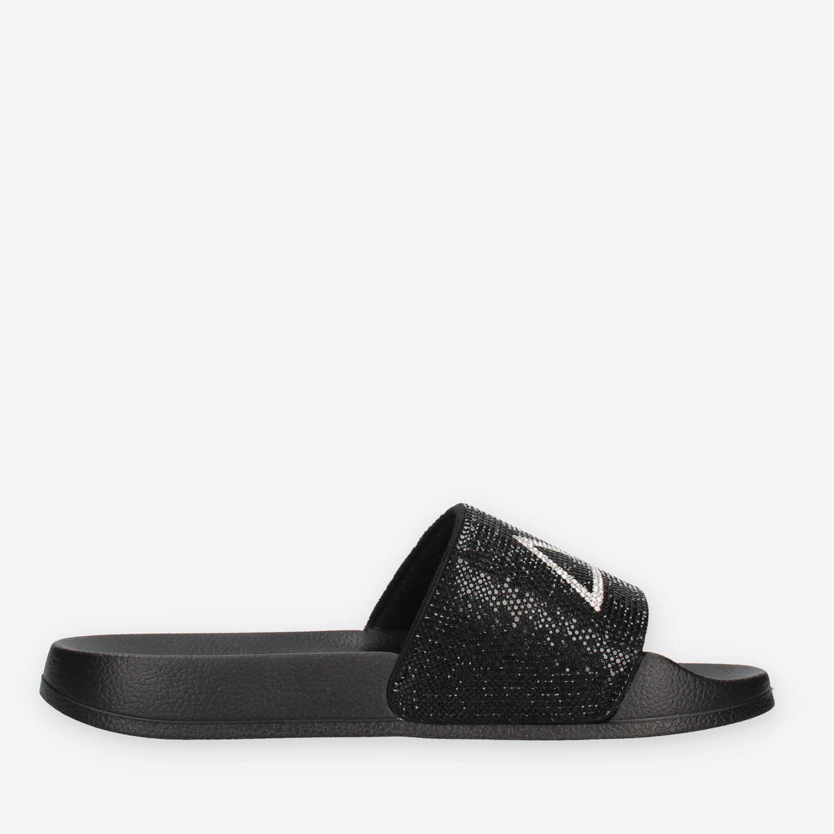 Sun 68 X36211-11NERO SLIPPERS STRASS LOGO Ciabatte nere da donna