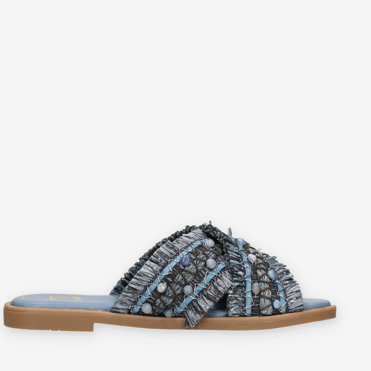 O-Joo OL61510A-44 MILEY CROSS Sandali scalzati azzurri da donna