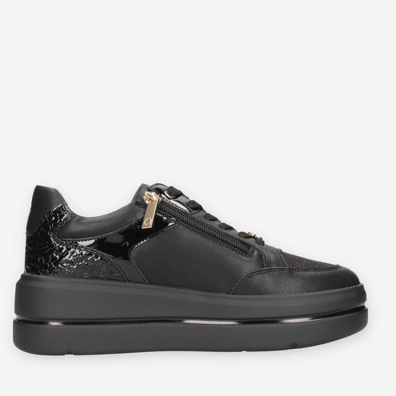 Donna Serena 185724DM-NERO Sneakers nere da donna  con glitter
