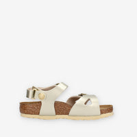 Birkenstock 1029540 Rio AS Kids Sandali oro da bimba (calzata stretta)