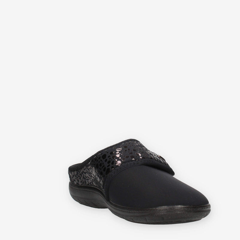 Valleverde 25102-NERO Pantofole nere da donna