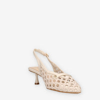 Ferre F-973-BEIGE Decolletè beige traforate aperte dietro