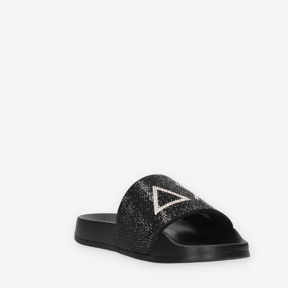 Sun 68 X36211-11NERO SLIPPERS STRASS LOGO Ciabatte nere da donna