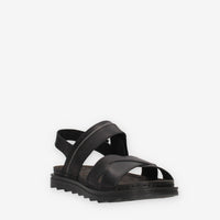 Lumberjack 102268853-TOTAL BLACK ASHER Sandali neri da uomo
