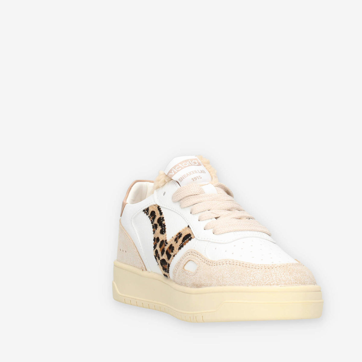 Victoria 1257124-CAMEL Sneakers bianche e camel da donna