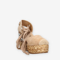 Xti Tentations 143995-BEIGE Espadrillas beige da donna con zeppa